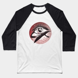 Eye of Horus Ruby Red Shadow Silhouette Anime Style Collection No. 229 Baseball T-Shirt